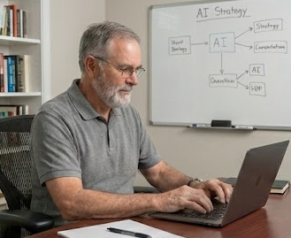 AI strategy consulting session